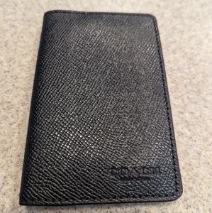 Coach card wallet mens black